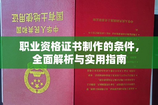 蓝田职业资格证书制作的条件，全面解析与实用指南